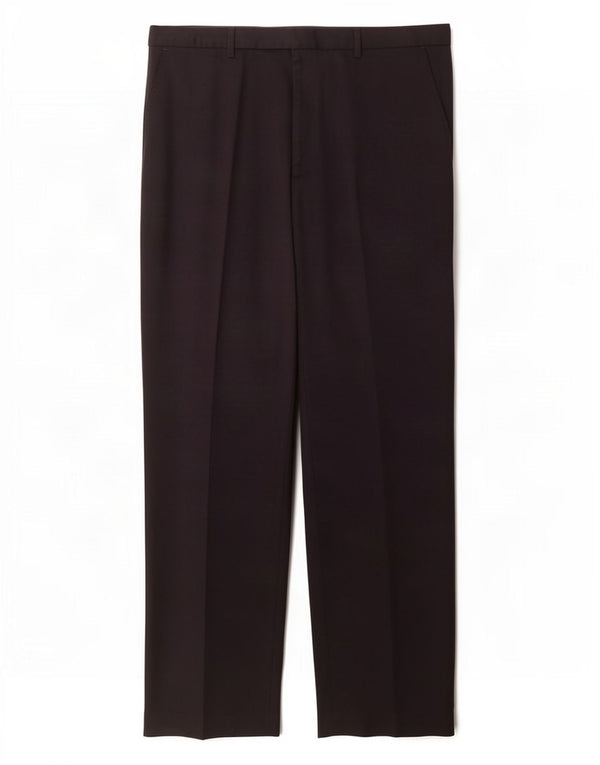 Pantaloni da abito regolari da uomo Marks & Spencer W40 L33 poliestere blu navy