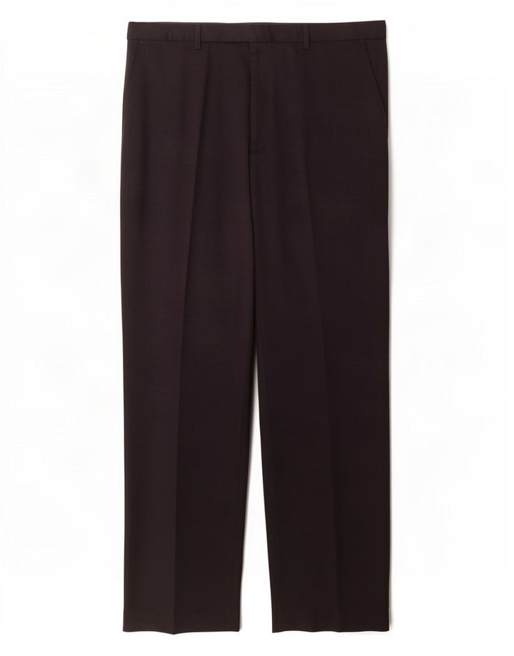 Pantaloni da abito regolari da uomo Marks & Spencer W40 L33 poliestere blu navy