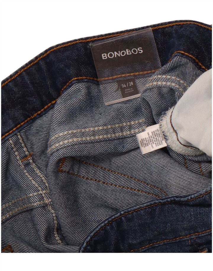 BONOBOS Uomo W34 L28 Blu Navy Cotone