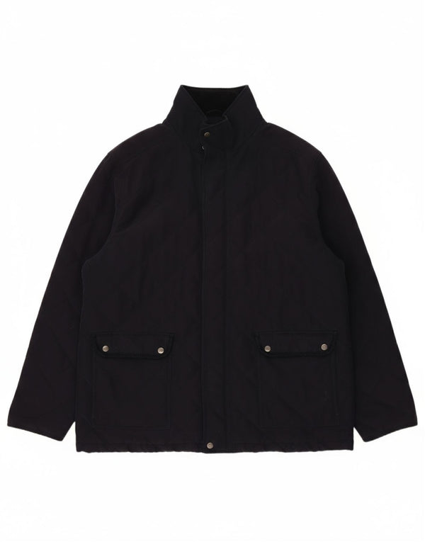 JAMES PRINGLE Mens Quilted Jacket UK 42 XL Navy Blue Polyester