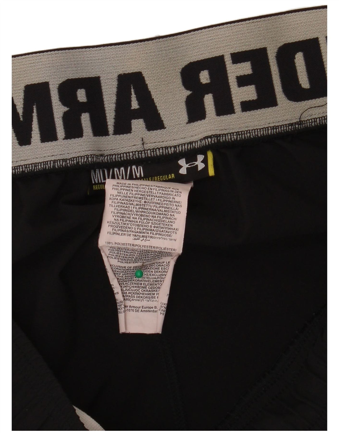 Pantaloncini sportivi grafici da uomo Under Armour poliestere medio nero