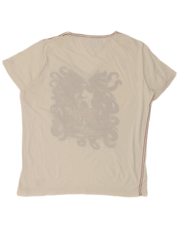 T-shirt grafica da donna Tommy Hilfiger Top UK 16 Large Bianca