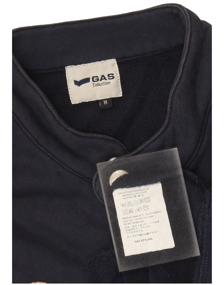 Giacca da ginnastica grafica da uomo Gas, giacca media, in cotone blu navy