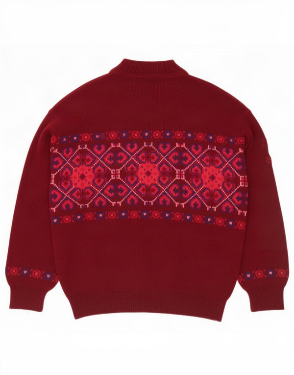 Maglione girocollo da uomo Ocean Star IT 52 Large Borgogna Fair Isle