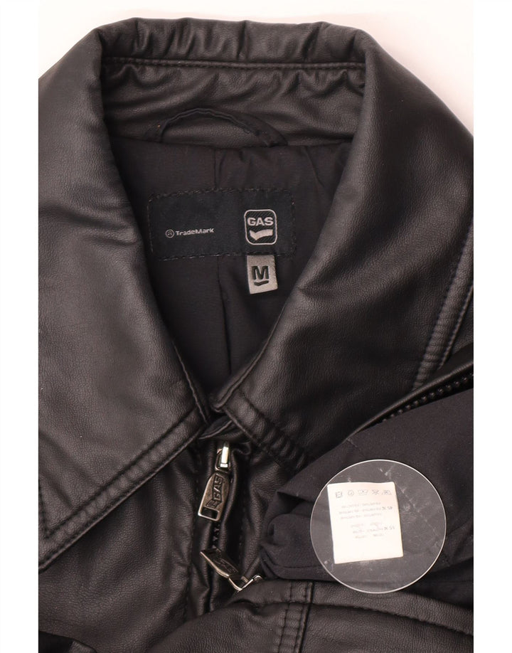 Soprabito da donna in ecopelle Gas UK 12 cotone nero medio