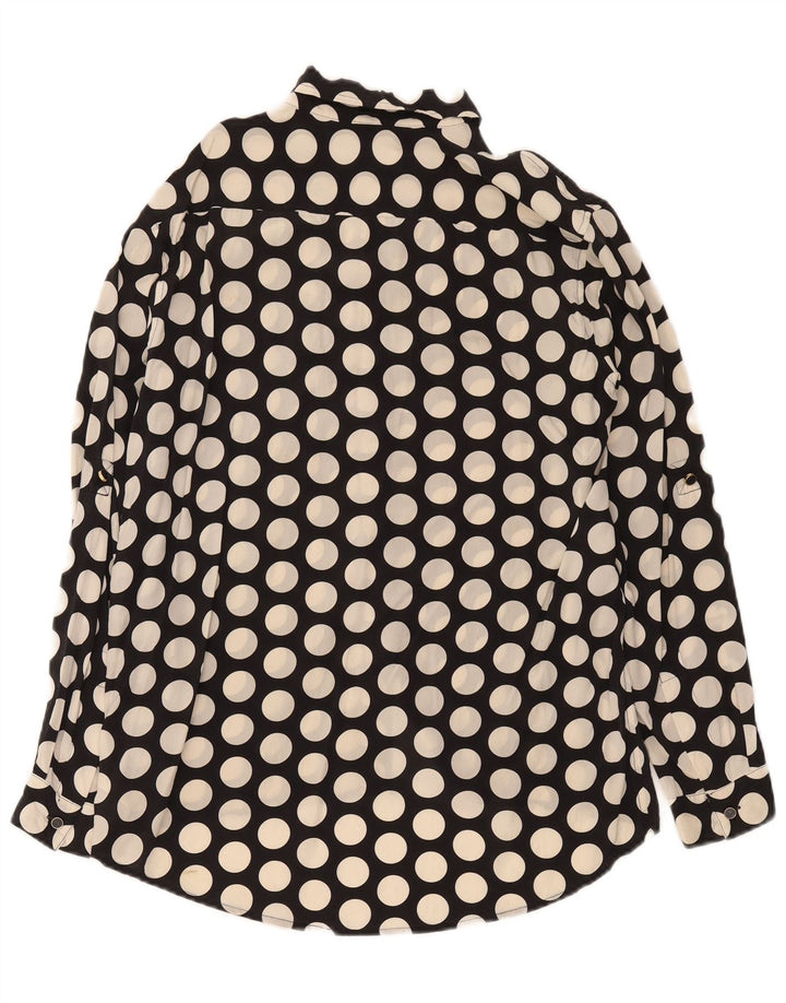 Camicia oversize lunga da donna Michael Kors UK 10 piccolo pois nero