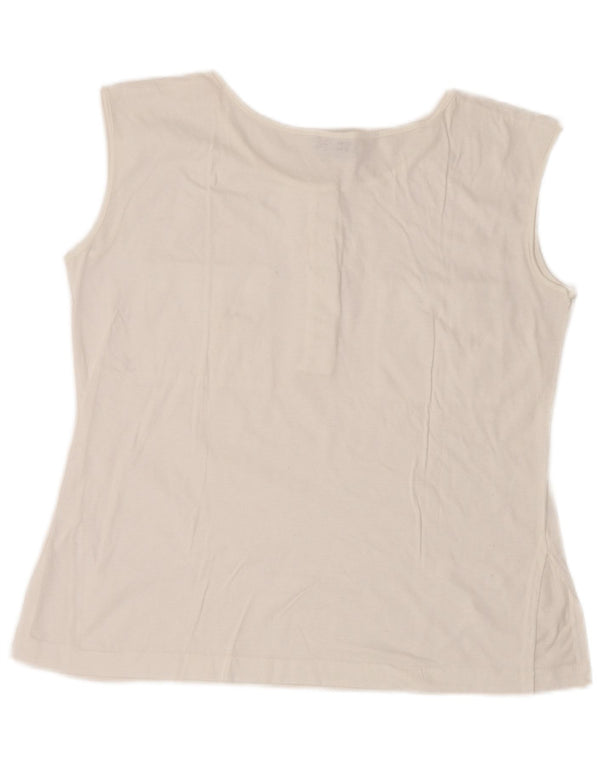 Camicetta senza maniche da donna Sergio Tacchini Top UK 14 Large Bianco