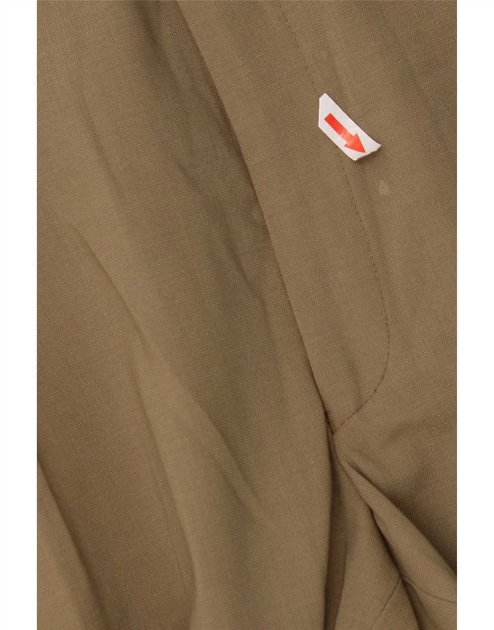 Pantaloni da abito con pegging da uomo Marks & Spencer W44 L29 Poliestere beige