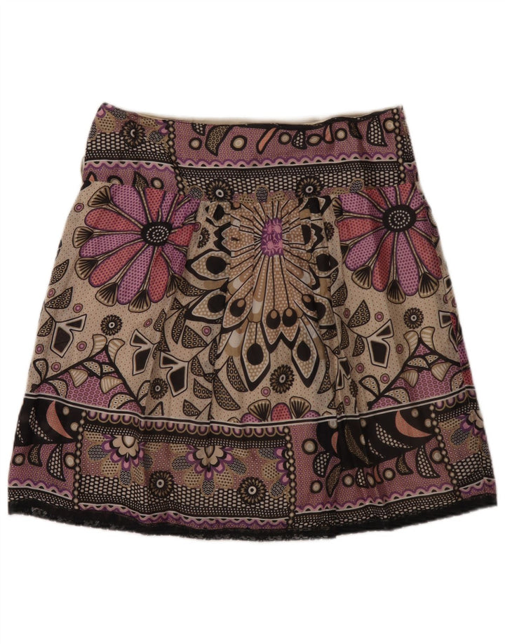 Minigonna da donna Marella W32 grande floreale multicolore