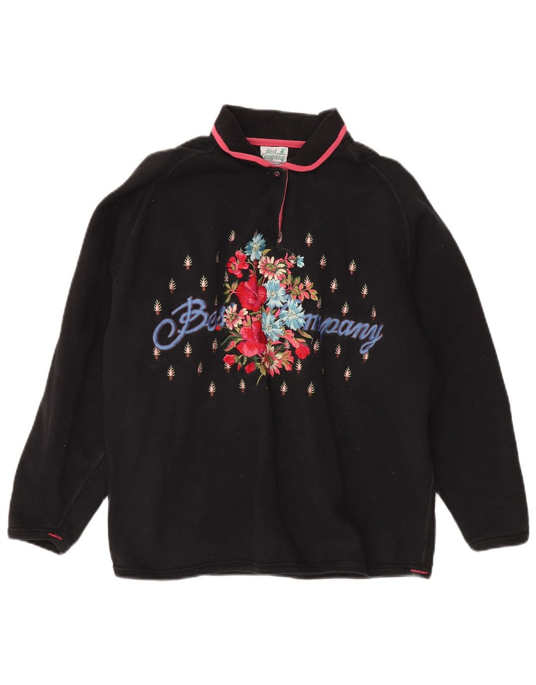 BEST COMPANY Felpa con grafica oversize da donna UK 16 Large Nero