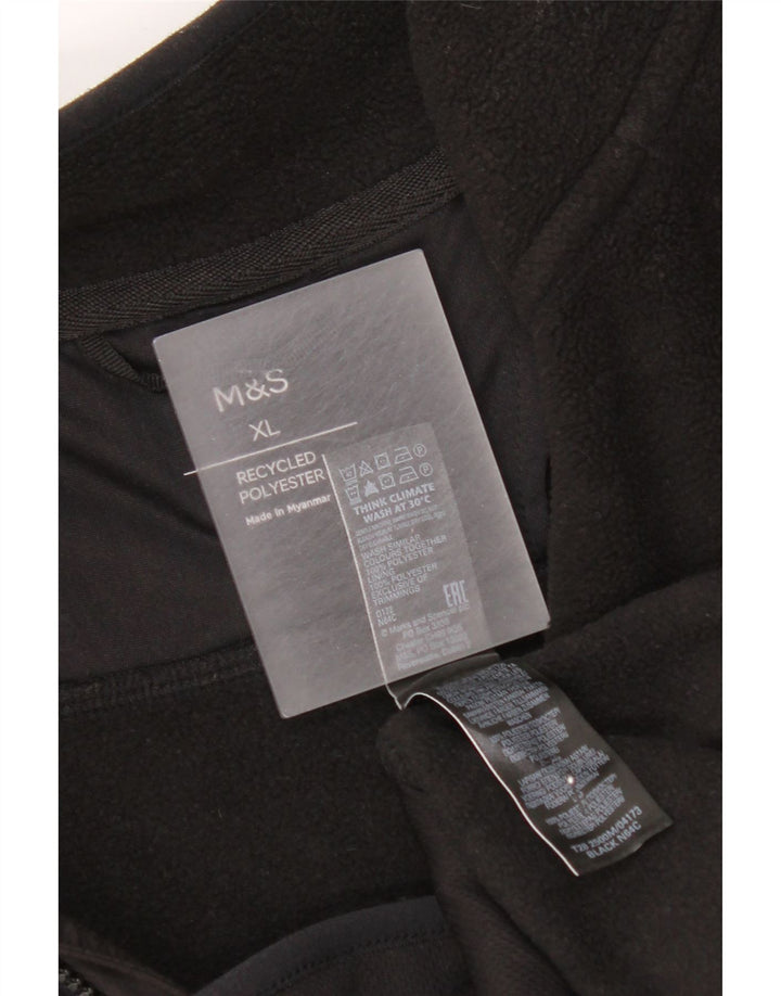 Giacca in pile da uomo Marks & Spencer UK 42 XL poliestere nero