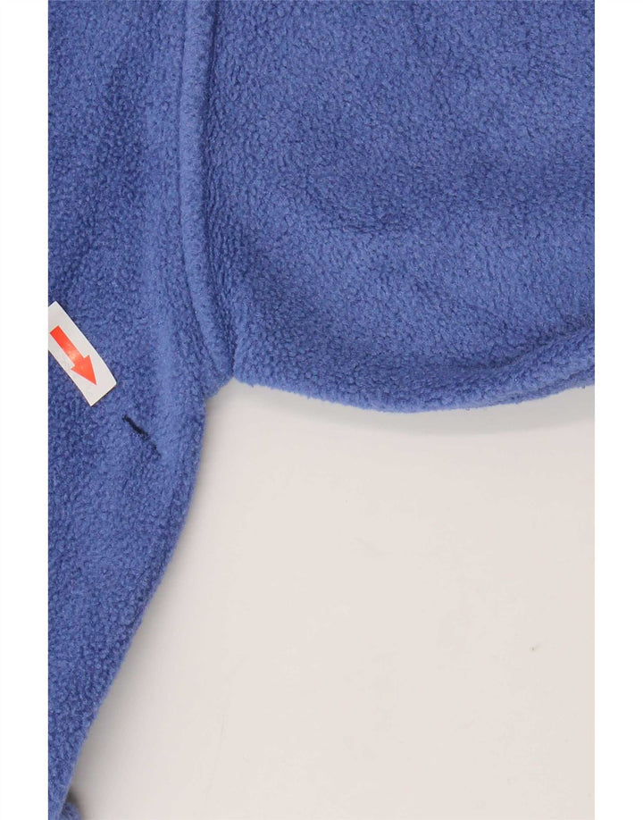 SALEWA Maglione in pile da uomo con zip e collo piccolo blu geometrico