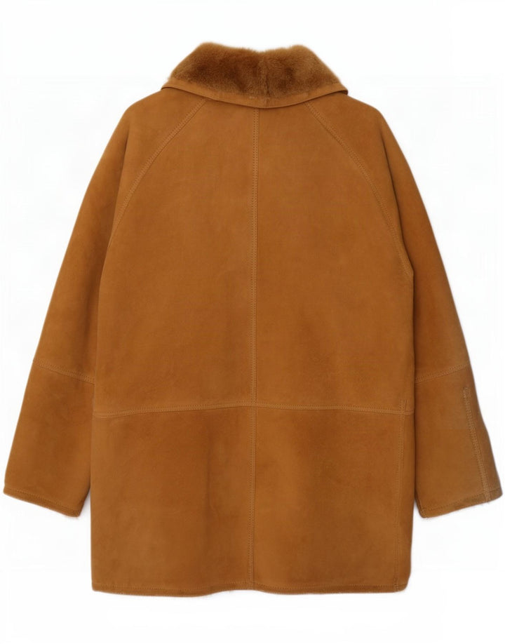 Cappotto vintage in shearling da uomo IT 56 3XL Beige