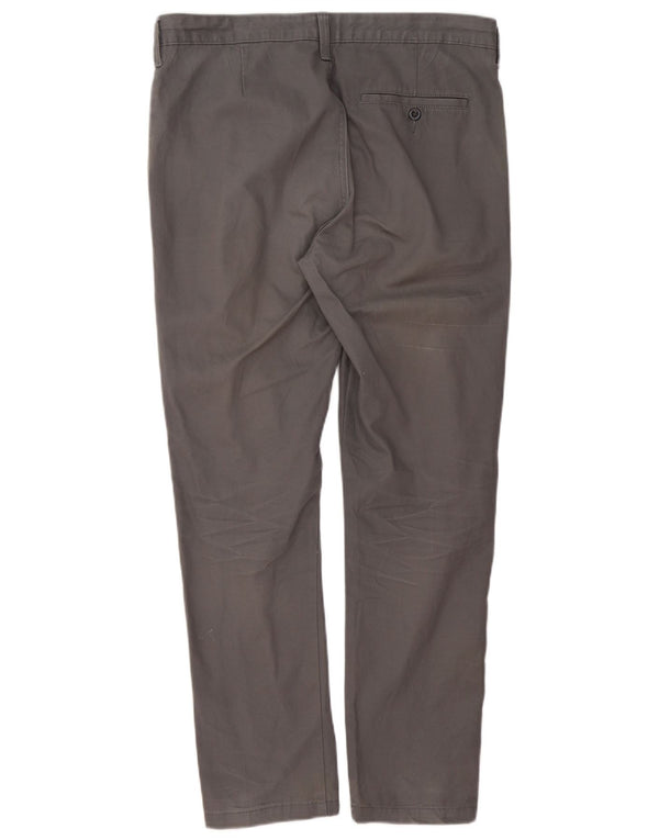 Pantaloni chino affusolati da uomo Marks & Spencer W32 L29 cotone grigio