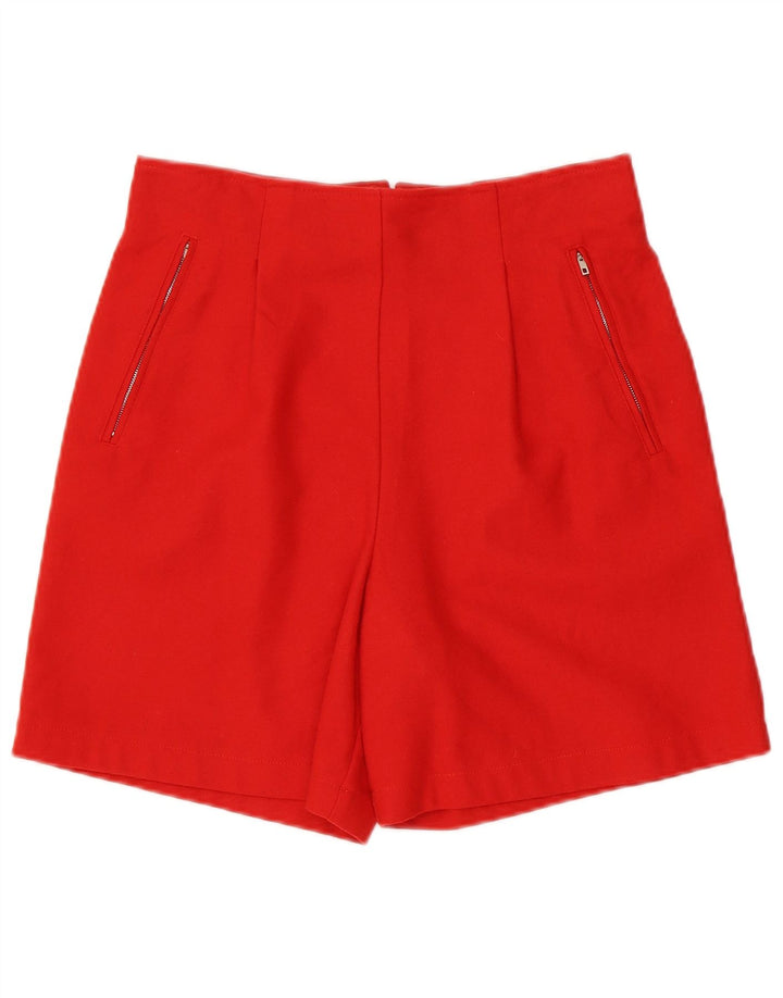 Pantaloncini casual a vita alta da donna vintage IT 46 Large W30 Lana rossa