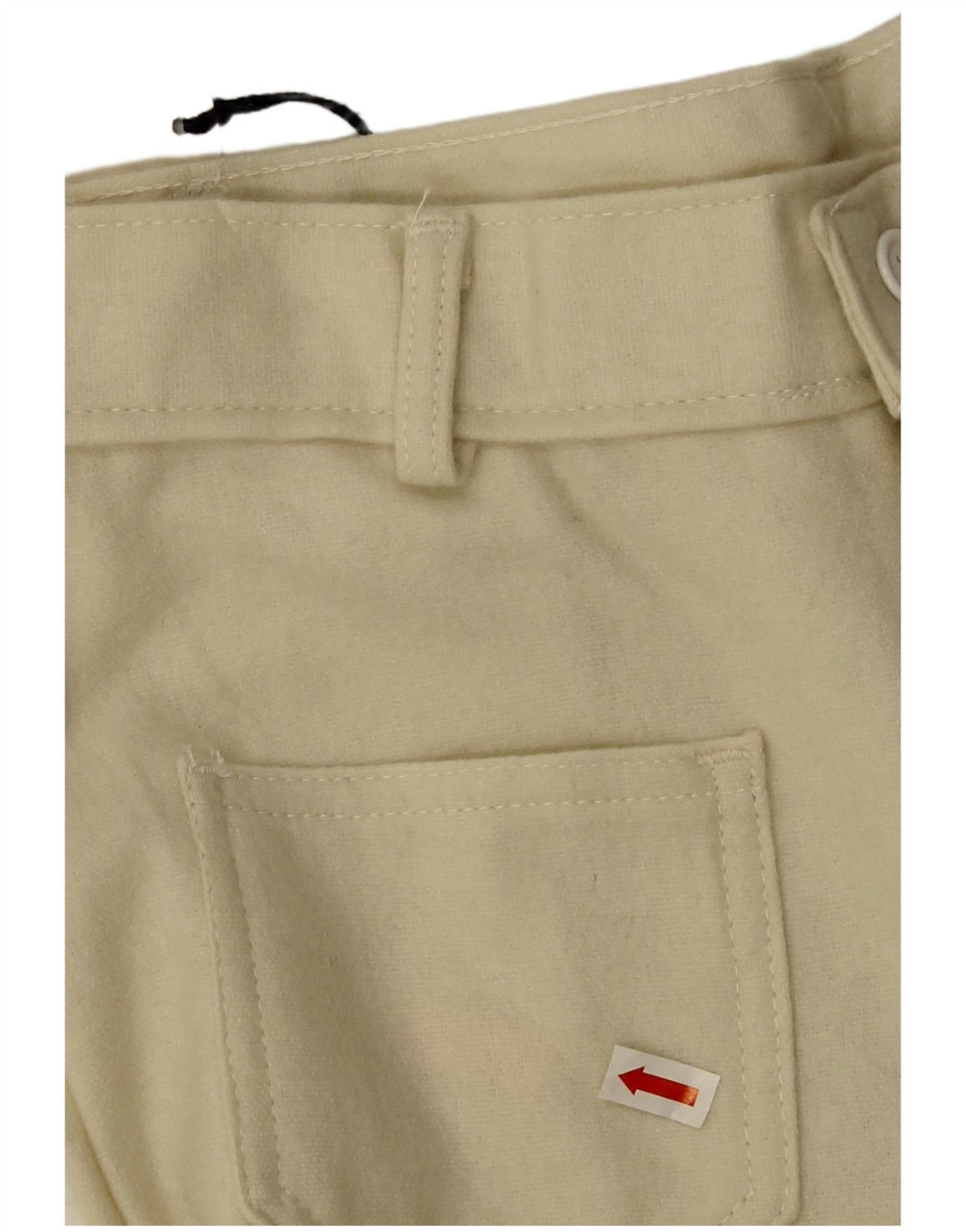Pantaloni casual bootcut da donna vintage IT 40 piccoli W26 L32 Beige