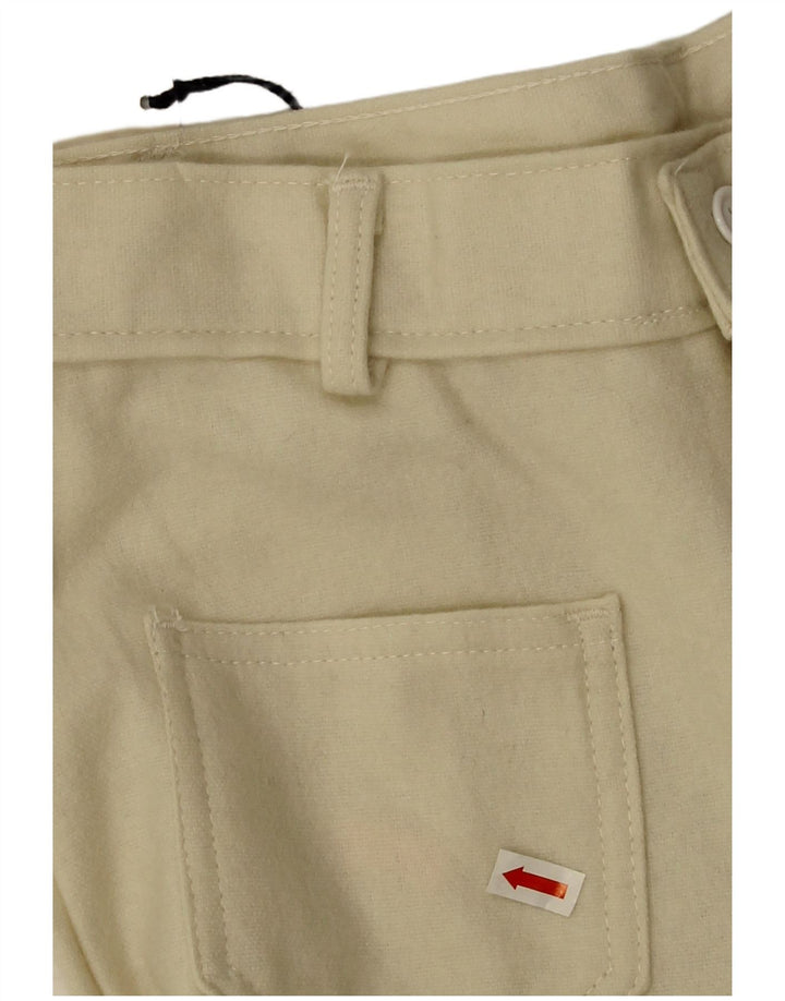 Pantaloni casual bootcut da donna vintage IT 40 piccoli W26 L32 Beige