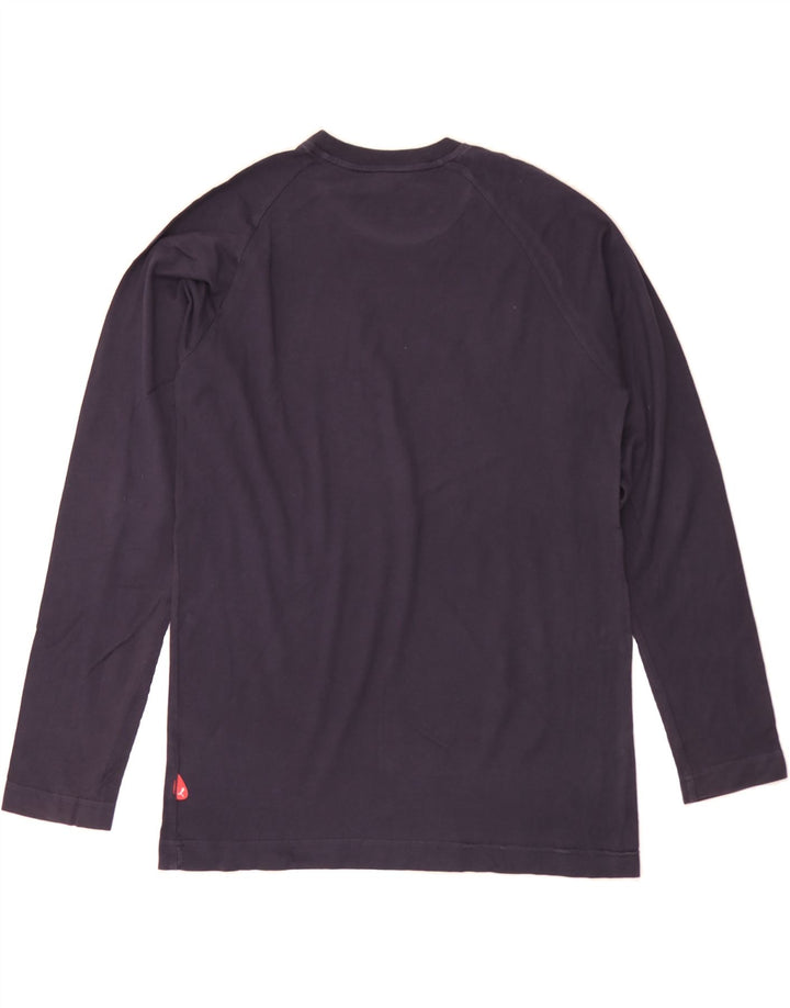 PUMA Mens Graphic Top Long Sleeve Medium Navy Blue Cotton Vintage Puma and Second-Hand Puma from Messina Hembry 