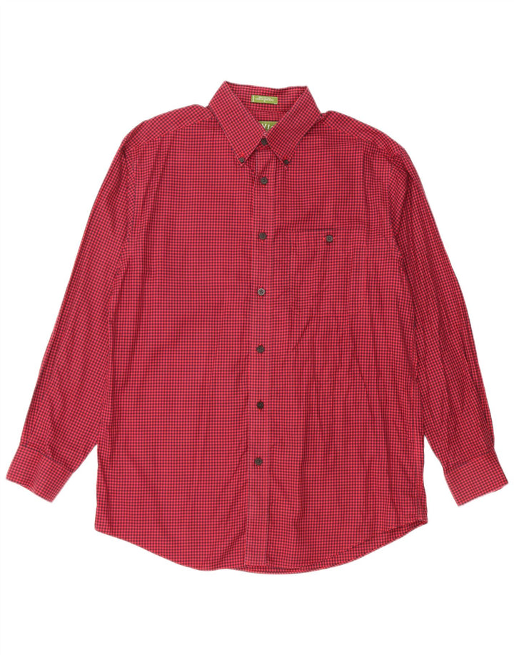 Camicia da uomo Orvis in cotone a quadretti rosso medio