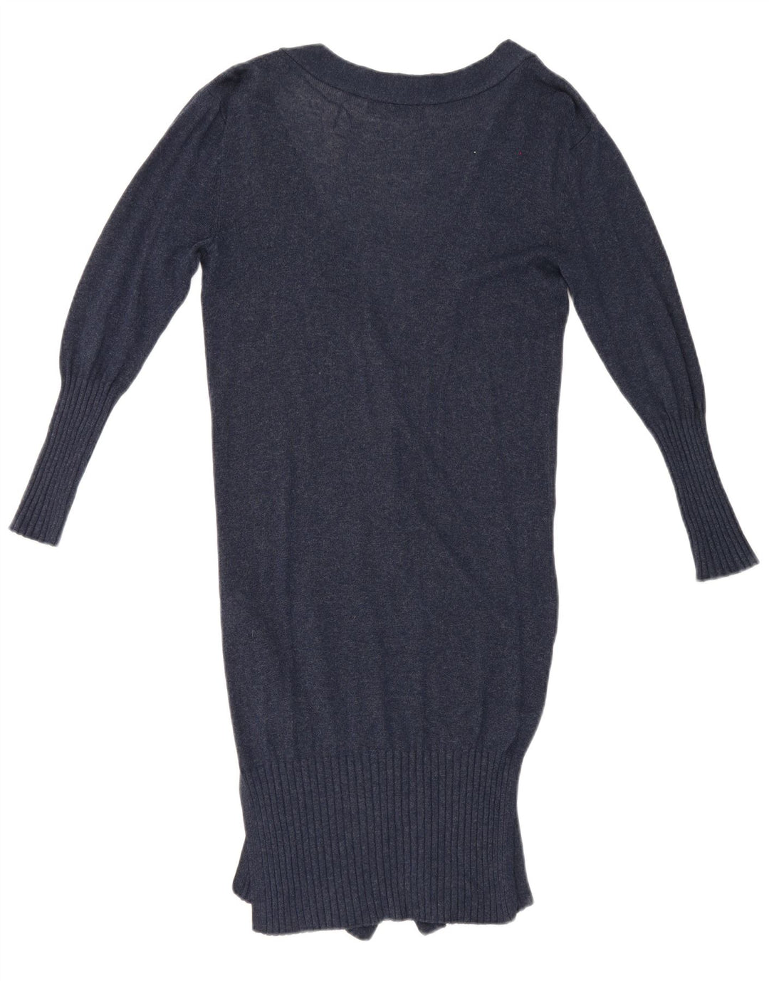 Maglione cardigan lungo da donna Marks & Spencer UK 10 piccolo blu navy