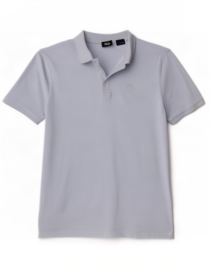 Polo da uomo Fila Large in cotone blu