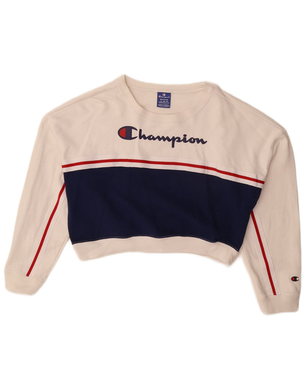 Felpa corta da donna Champion UK 14 Medium White Colourblock