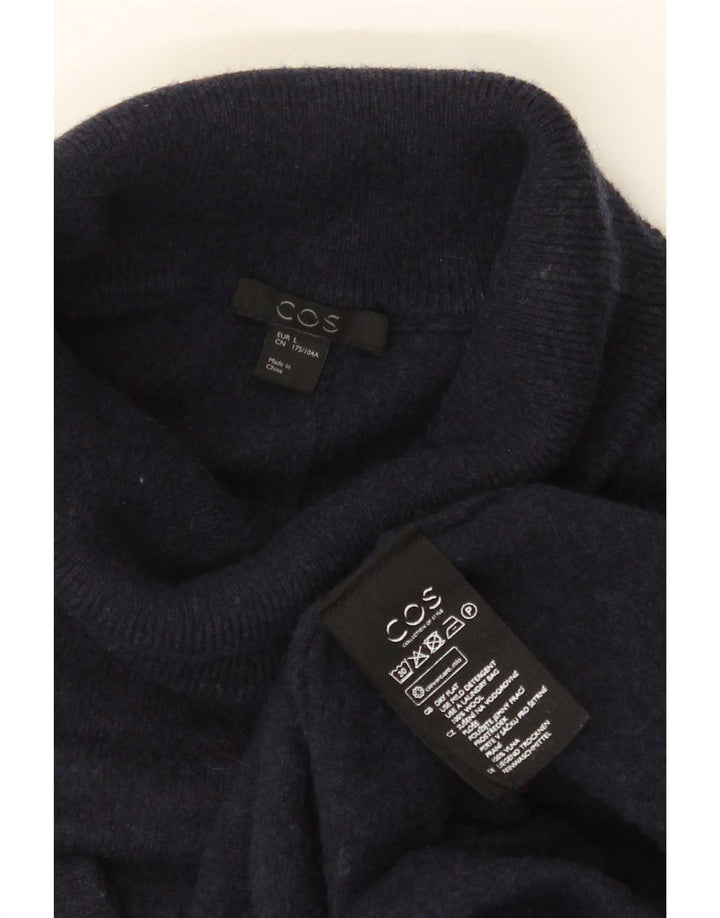 Abito maglione oversize da donna Cos con collo alto UK 16 Large in lana blu navy