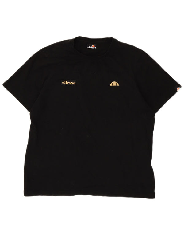 T-shirt da uomo Ellesse Top grande in cotone nero