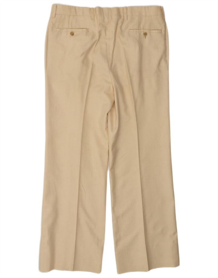 Abito vintage da uomo in 2 pezzi grande W34 L30 in seta beige