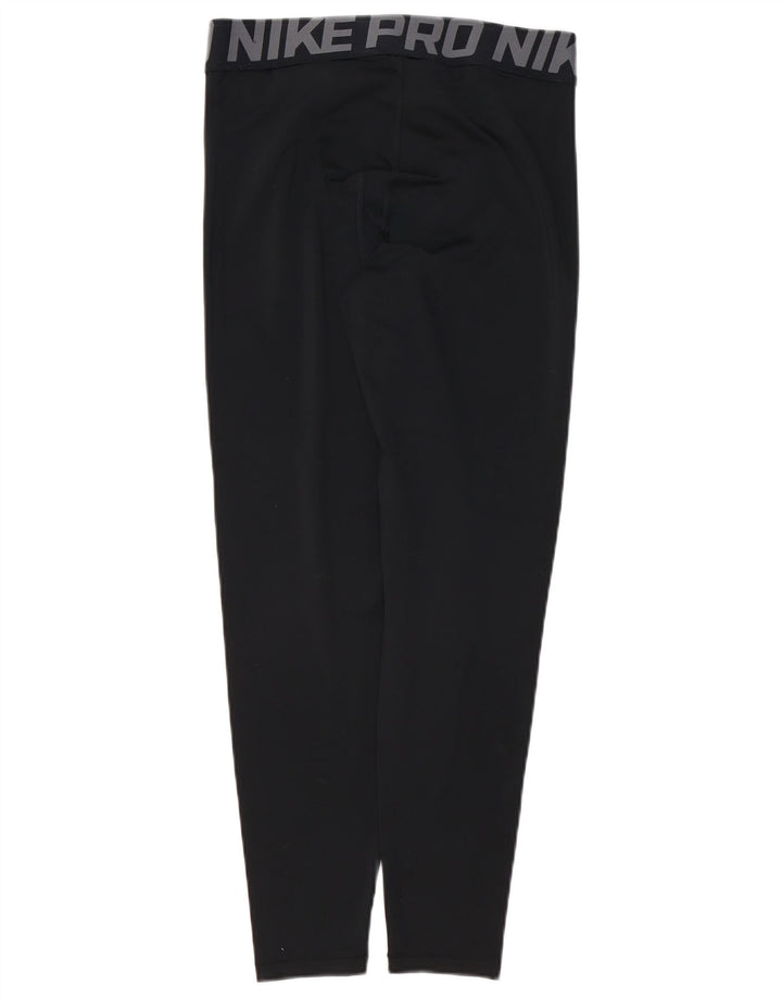 Leggings grafici NIKE Dri Fit da donna UK 12 medio nero poliestere