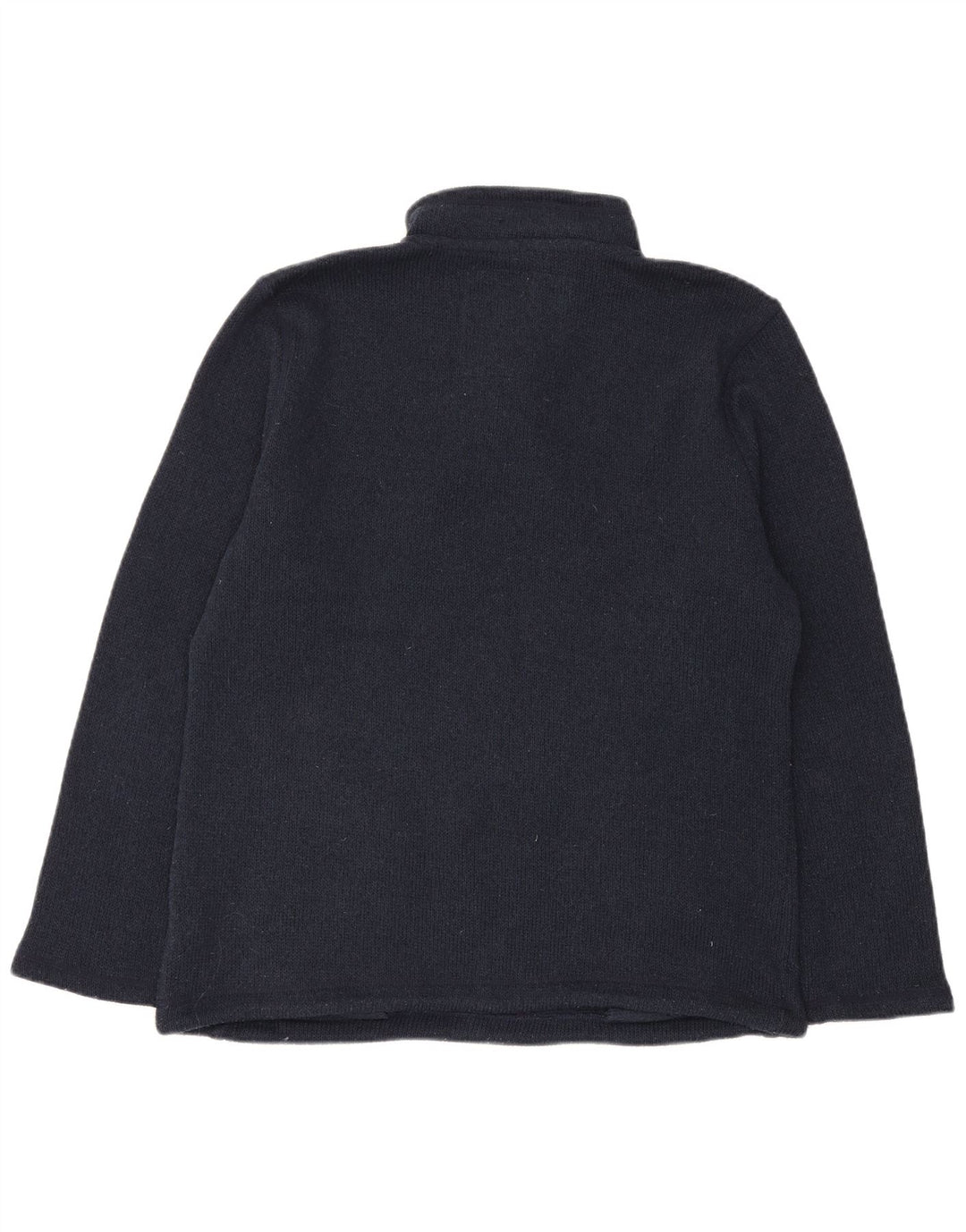 Maglione da uomo con collo a bottoni Weird Fish, grande poliestere blu navy