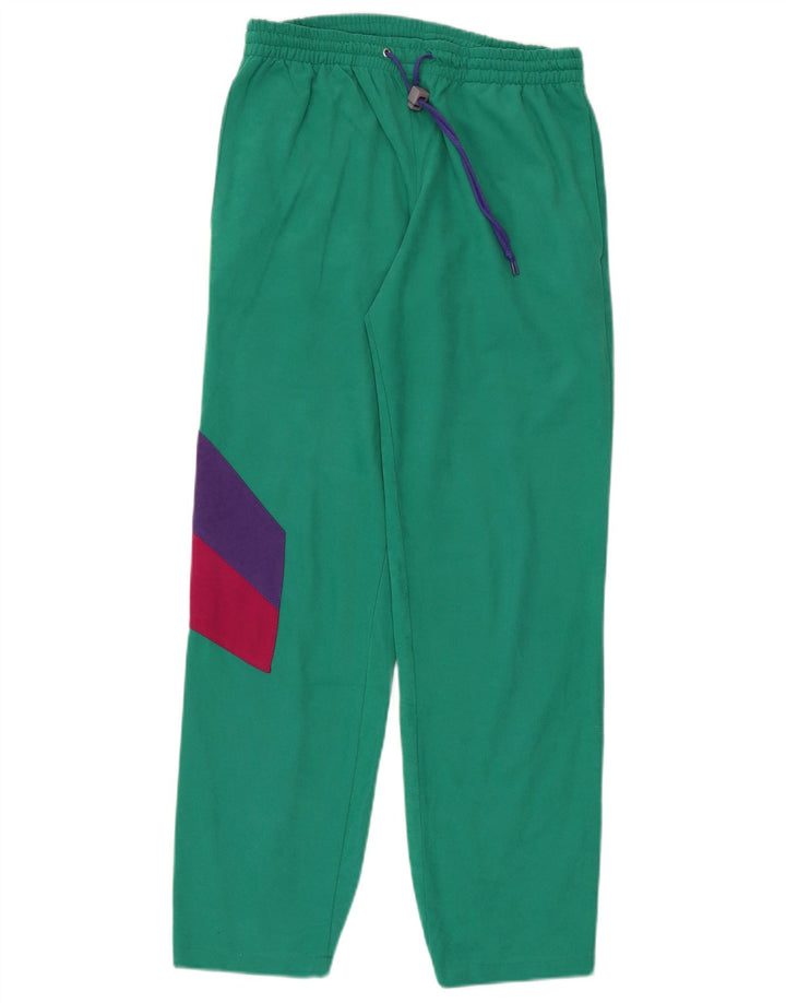 Tuta intera da donna vintage UK 14 Poliestere color block verde medio