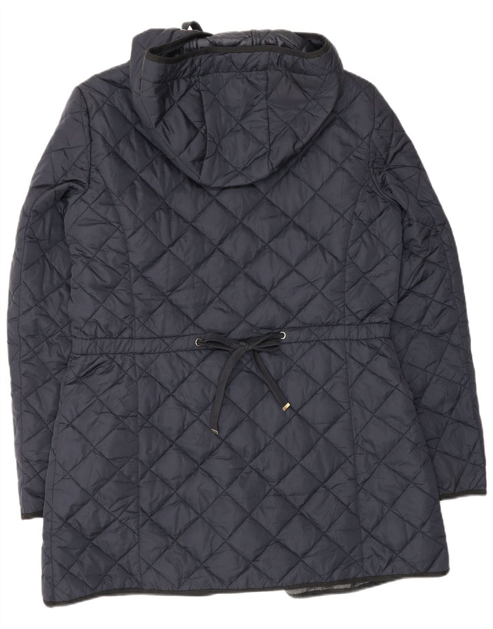 Giacca trapuntata con cappuccio da donna Massimo Dutti UK 18 XL Blu navy