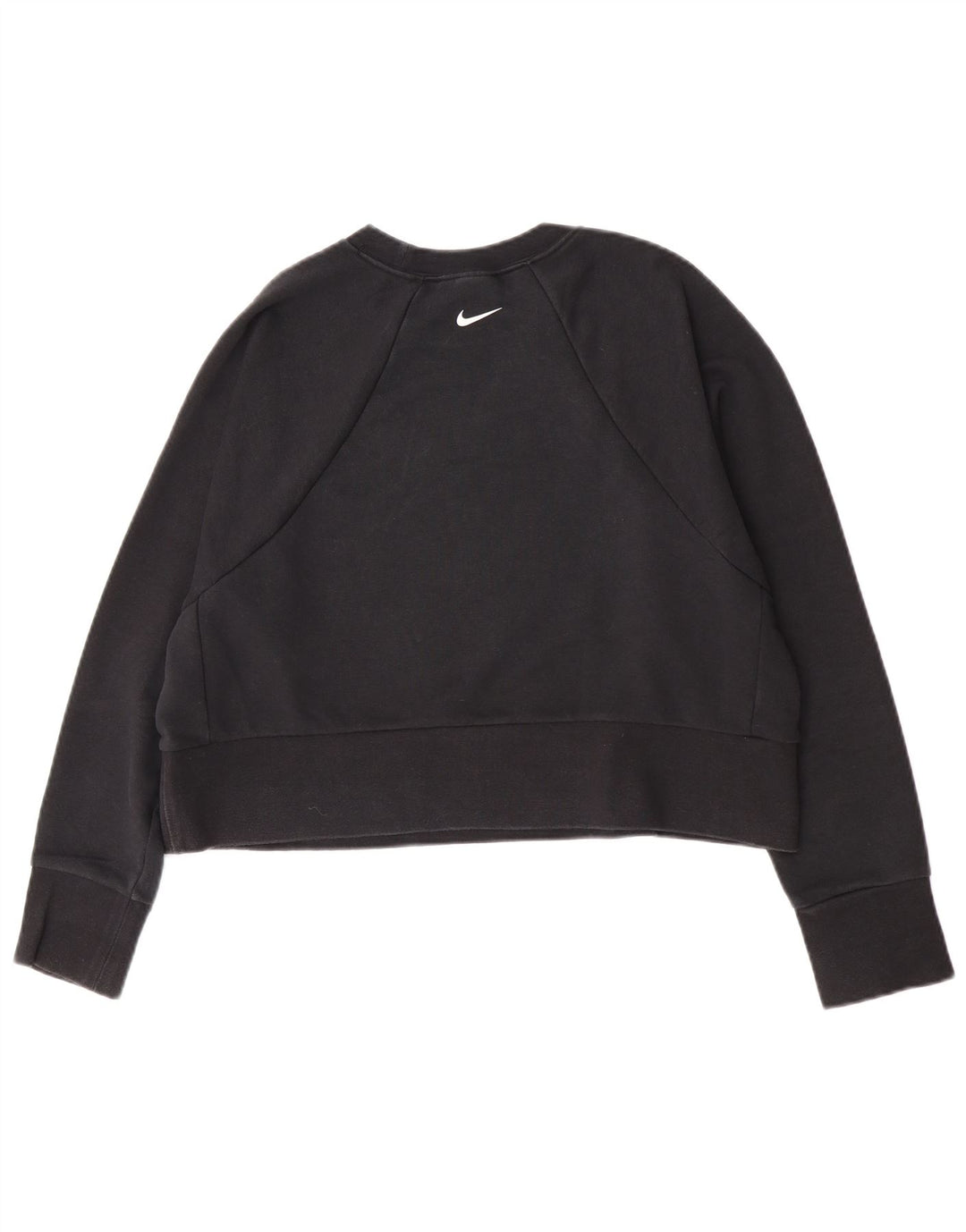 Felpa con grafica corta Nike da donna UK 14 cotone medio nero