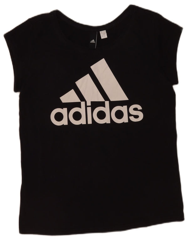 T-shirt grafica da donna Adidas Top UK 12 media nera