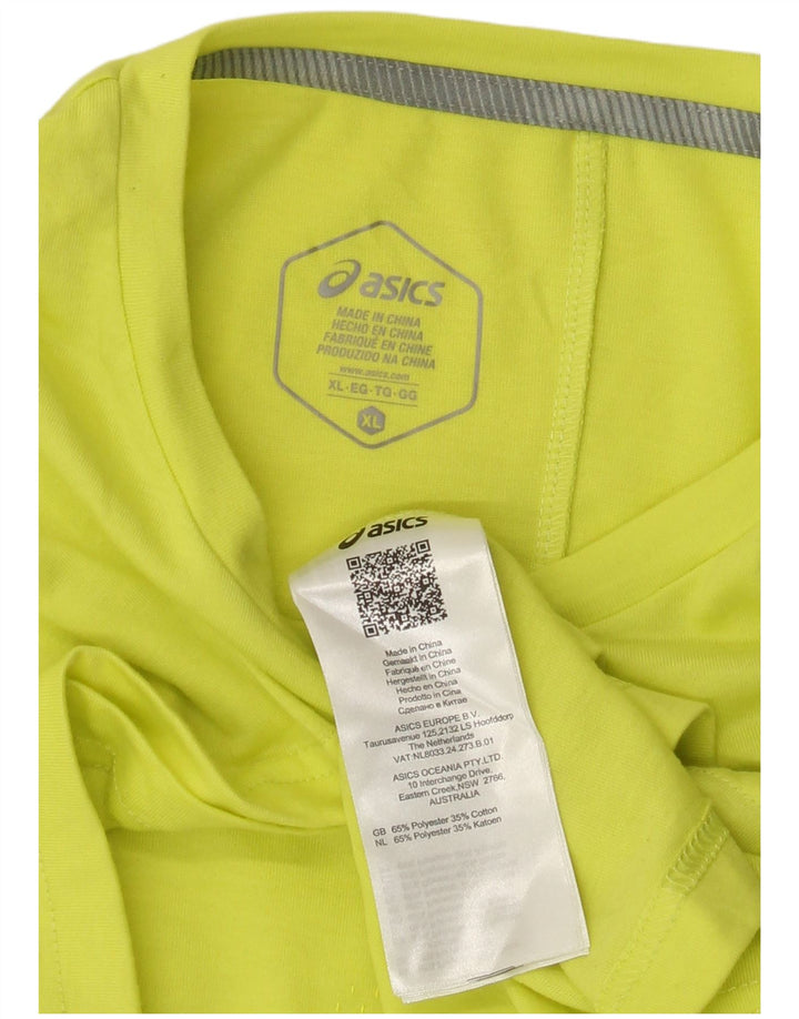 T-shirt grafica da uomo Asics Top XL verde poliestere