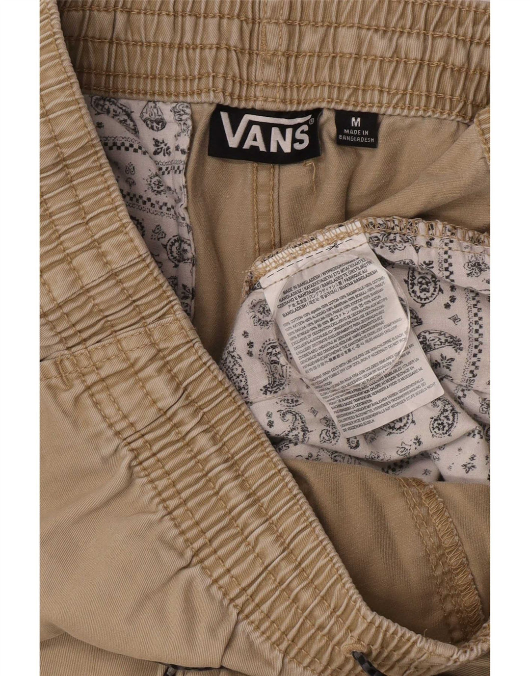 Pantaloncini casual da uomo Vans medi W32 in cotone beige