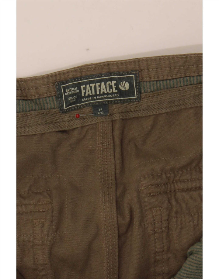 Pantaloni cargo dritti da uomo Fat Face W34 L31 Cachi