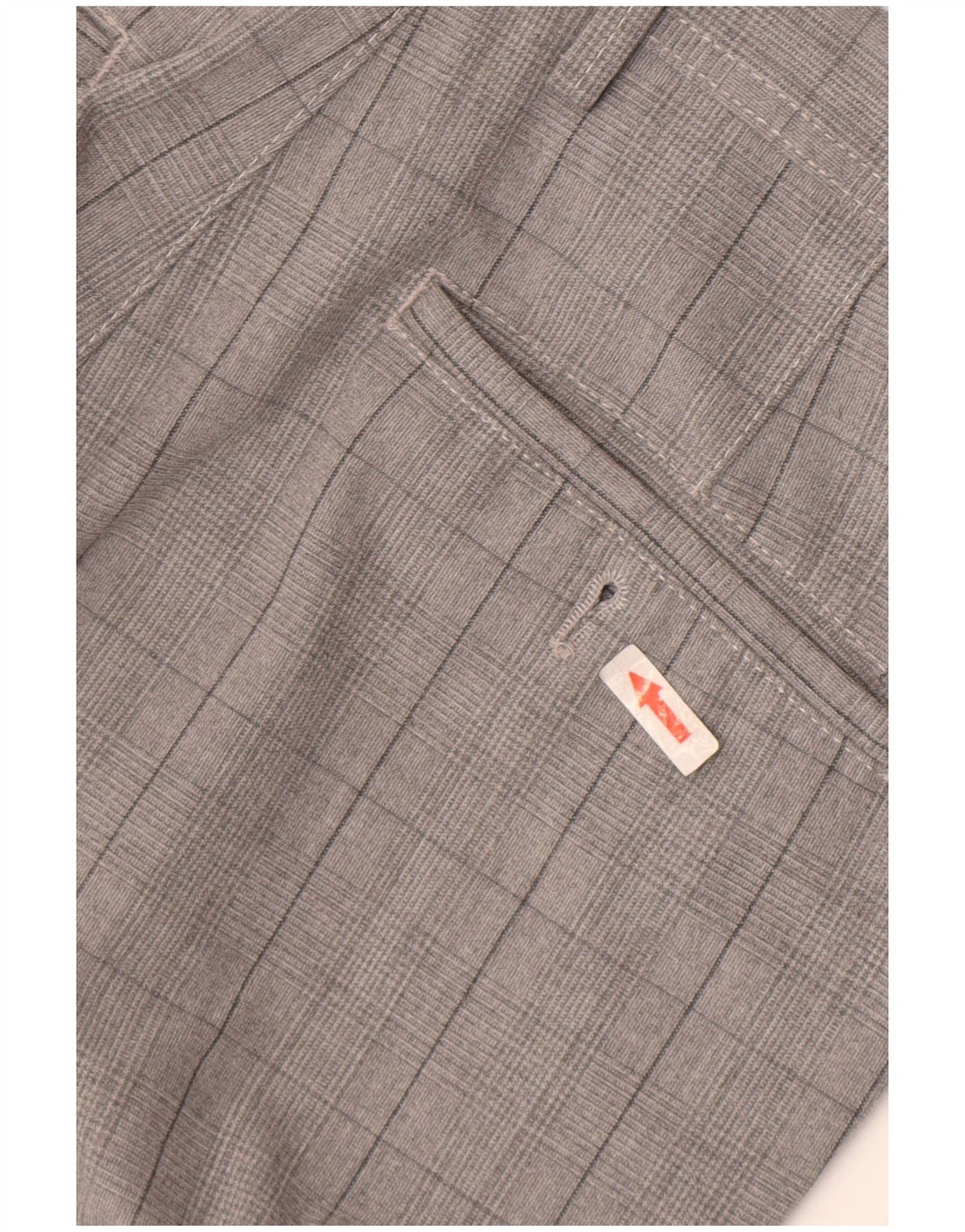 Pantaloni chino slim da uomo Zara EU 38 Small W30 L28 Poliestere a quadri grigi
