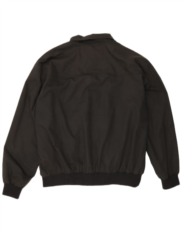 Giubbotto bomber da uomo vintage UK 44 2XL poliestere nero