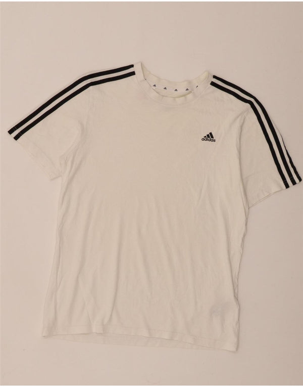 Maglietta Adidas Ragazzo Top 15-16 Anni Cotone Bianca