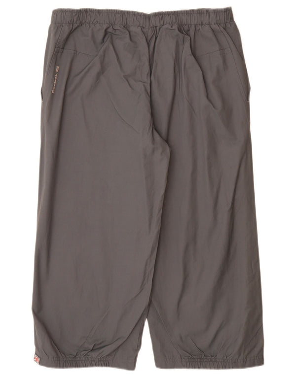 Pantaloni Capri da donna Reebok UK 16 Large W32 L22 Cotone grigio