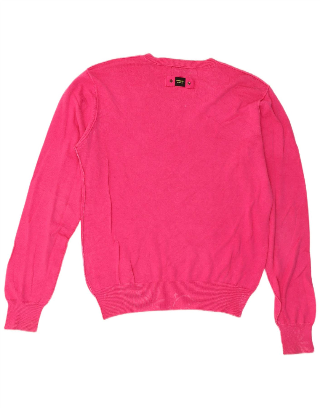 Maglione maglione con scollo a V da donna Blauer UK 14 Cotone rosa medio
