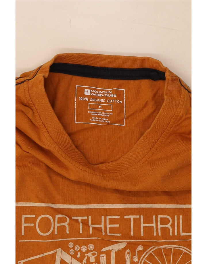 T-shirt grafica da uomo Mountain Warehouse Top in cotone arancione medio