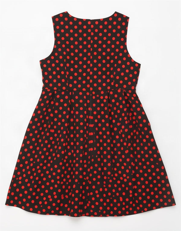 Abito a trapezio senza maniche da donna Dolly And Dotty UK 22 3XL Nero a pois