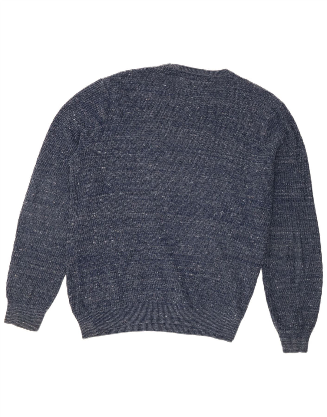 Maglione maglione girocollo da uomo Marks & Spencer XL cotone screziato blu