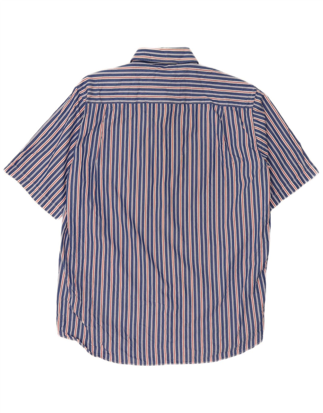Paul & Shark Camicia a maniche corte da uomo in cotone a righe grandi blu