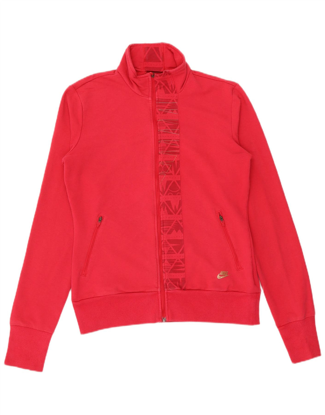 Giacca da ginnastica grafica da donna Nike UK 12/14 Cotone rosa medio
