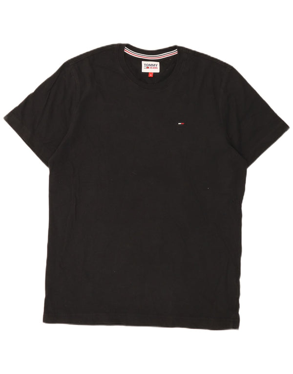 T-shirt da uomo Tommy Hilfiger Top in cotone nero medio