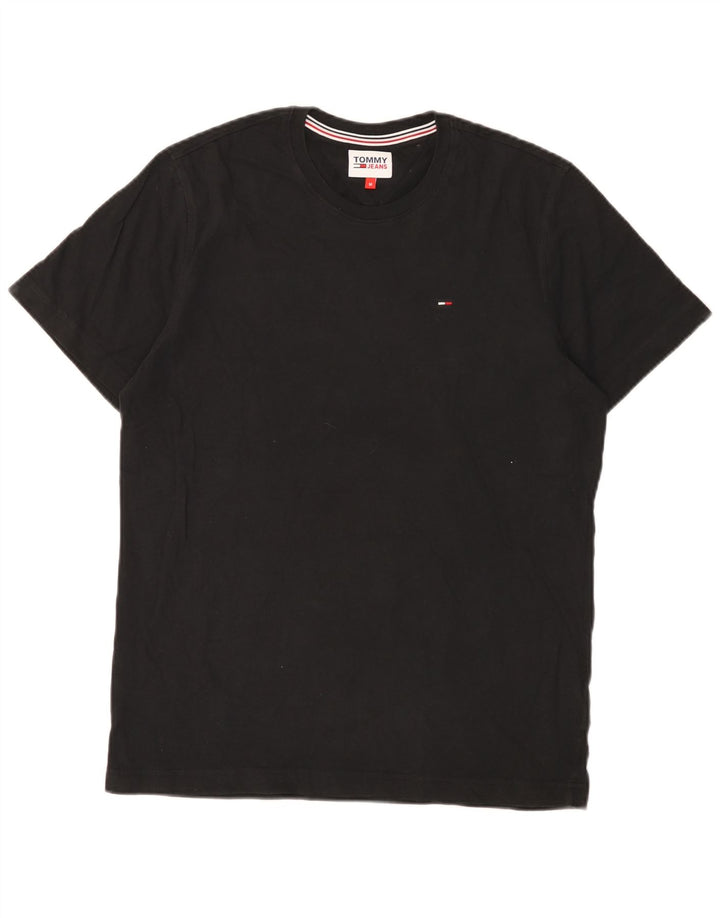 T-shirt da uomo Tommy Hilfiger Top in cotone nero medio